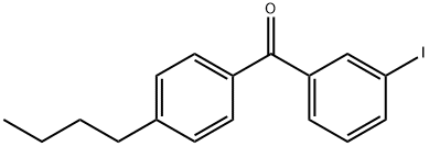 (4-丁基苯基)(3-碘苯基)甲酮 结构式
