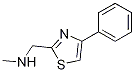 N-甲基-1-(4-苯基噻唑-2-基)甲胺 结构式