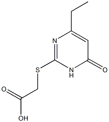 (4-ETHYL-6-OXO-1,6-DIHYDROPYRIMIDIN-2-YL)THIO]ACETIC ACID 结构式