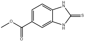 2,3-二氢-2-硫酮-1H-苯并咪唑-5-甲酸甲酯 结构式