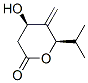 2H-Pyran-2-one,tetrahydro-4-hydroxy-5-methylene-6-(1-methylethyl)-,(4R,6R)-(9CI) 结构式