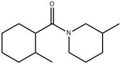3-Methyl-1-[(2-methylcyclohexyl)carbonyl]piperidine 结构式