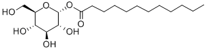 1-氧代十二烷基-Α-D-葡萄糖苷 结构式