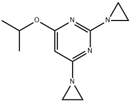 2,4-diaziridin-1-yl-6-propan-2-yloxy-pyrimidine 结构式