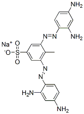 3,5-二[(2,4-二氨基苯基)偶氮]-4-甲基苯磺酸钠 结构式