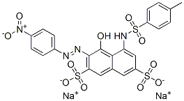 disodium 4-hydroxy-3-[(4-nitrophenyl)azo]-5-[[(p-tolyl)sulphonyl]amino]naphthalene-2,7-disulphonate  结构式