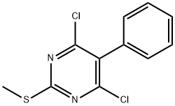 4,6-二氯-2-甲基硫代-5-苯基吡啶 结构式