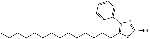 2-氨基-4-苯基-5-十四烷基噻唑 结构式