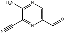 Pyrazinecarbonitrile, 3-amino-6-formyl- (9CI) 结构式