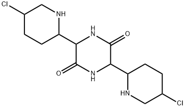 3,6-bis(5-chloro-2-piperidyl)-2,5-piperazinedione 结构式