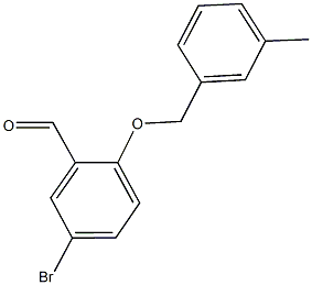 5-溴-2-(3-甲苄基)氧基-苯甲醛 结构式