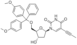 5'-O-(DIMETHOXYTRITYL)-5-(1-PROPYNYL)-2'-DEOXYURIDINE 结构式