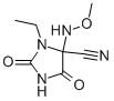 3-乙基-4-(甲氧基氨基)-2,5-二氧代咪唑烷-4-腈 结构式