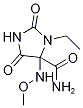 3-乙基-4-(甲氧基氨基)-2,5-二氧代咪唑烷-4-甲酰胺 结构式