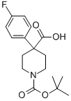 1-BOC-4-(4-氟苯基)-4-哌啶甲酸 结构式