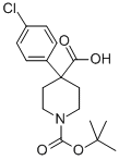 1-BOC-4-(4-氯苯基)-4-哌啶甲酸 结构式