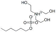 tris(2-hydroxyethyl)ammonium hexyl sulphate 结构式