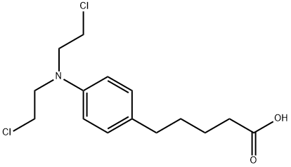 5-[p-[Bis(2-chloroethyl)amino]phenyl]valeric acid 结构式