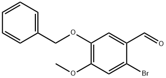 2-溴-4-甲氧基-5-苄氧基苯甲醛 结构式