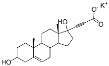 雄甾-5-烯-3,17-二醇-17-丙炔酸钾盐 结构式