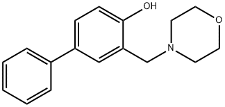3-(Morpholinomethyl)biphenyl-4-ol 结构式