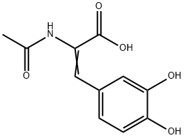 2-ACETAMIN-3-(3,4-DIHYDROXYLPHENYL)-ACRYLICACID 结构式