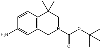 7-氨基-4,4-二甲基-3,4-二氢异喹啉-2(1H)-甲酸叔丁酯 结构式