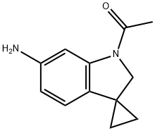 1-乙酰基-3-环丙基-6-氨基吲哚啉 结构式