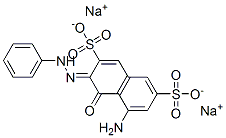 disodium (3Z)-5-amino-4-oxo-3-(phenylhydrazinylidene)naphthalene-2,7-disulfonate 结构式