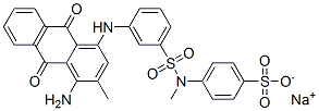 4-[N-[3-[(4-Amino-3-methyl-9,10-dihydro-9,10-dioxoanthracen-1-yl)amino]phenylsulfonyl]-N-methylamino]benzenesulfonic acid sodium salt 结构式