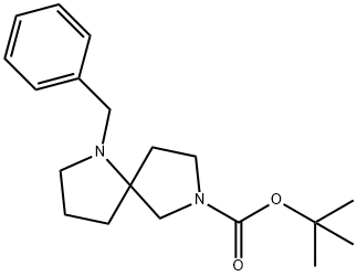 1-苄基-1,7-二氮杂螺[4.4]壬烷-7-羧酸叔丁酯 结构式
