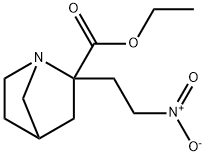 ETHYL 2-(2-NITROETHYL)-1-AZABICYCLO[2.2.1]HEPTANE-2-CARBOXYLATE 结构式