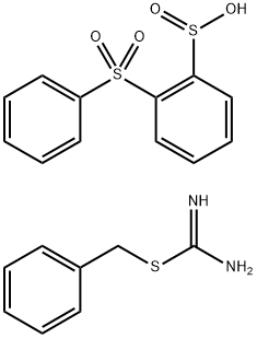 邻-(苯磺酰基)苯亚磺酸与 2-苄基-2-异硫脲的化合物 结构式