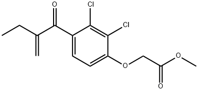 2,3-Dichloro-4-(α-ethylacryloyl)phenoxyacetic acid methyl ester 结构式