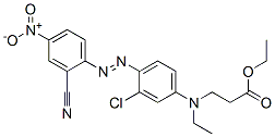 ethyl N-[3-chloro-4-[(2-cyano-4-nitrophenyl)azo]phenyl]-N-ethyl-beta-alaninate  结构式