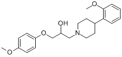 1-(4-METHOXYPHENOXY)-3-[4-(2-METHOXYPHENYL)PIPERIDINO]PROPAN-2-OL 结构式