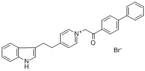 1-(2-[1,1'-BIPHENYL]-4-YL-2-OXOETHYL)-4-[2-(1H-INDOL-3-YL)ETHYL]PYRIDINIUM BROMIDE 结构式