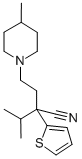 1-Piperidinebutyronitrile, 4-methyl-alpha-(1-methylethyl)-alpha-2-thie nyl- 结构式