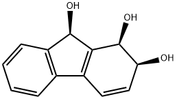 1H-Fluorene-1,2,9-triol, 2,9-dihydro-, (1R,2S,9R)- (9CI) 结构式