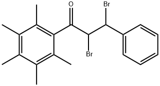 2,3-DIBROMO-1-(2,3,4,5,6-PENTAMETHYLPHENYL)-3-PHENYLPROPAN-1-ONE 结构式