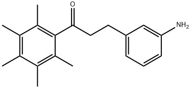 3-(3-AMINOPHENYL)-1-(2,3,4,5,6-PENTAMETHYLPHENYL)PROPAN-1-ONE 结构式