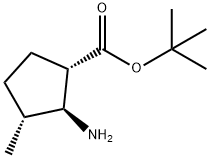 Cyclopentanecarboxylic acid, 2-amino-3-methyl-, 1,1-dimethylethyl ester, 结构式