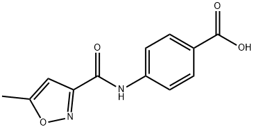 Benzoic acid, 4-[[(5-methyl-3-isoxazolyl)carbonyl]amino]- (9CI) 结构式