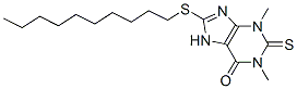 1,3-Dimethyl-8-(decylthio)-2-thioxo-2,3-dihydro-7H-purin-6(1H)-one 结构式