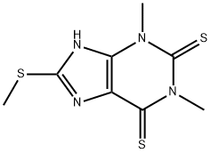 3,7-Dihydro-1,3-dimethyl-8-(methylthio)-1H-purine-2,6-dithione 结构式