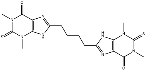 8,8'-Tetramethylenebis(1,2,3,7-tetrahydro-1,3-dimethyl-2-thioxo-6H-purin-6-one) 结构式