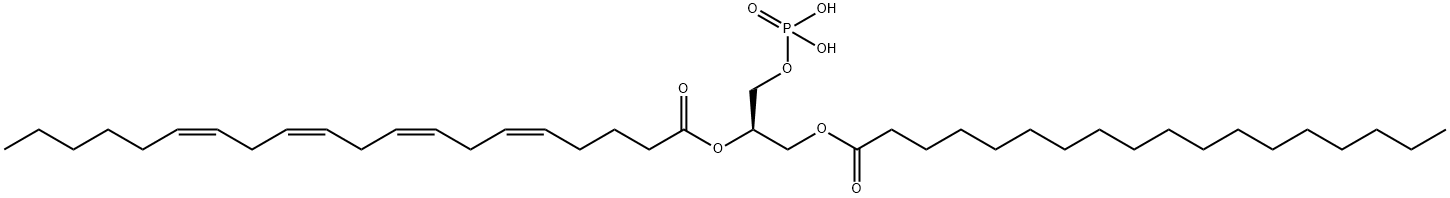 L-A-PHOSPHATIDIC ACID, B-ARACHIDONOYL-*G AMMA-STEARO 结构式