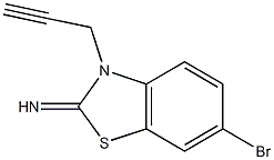 6-溴-3-(丙-2-炔-1-基)苯并[D]噻唑-2(3H)-亚胺 结构式