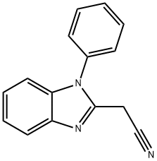 2-(1-苯基-2-苯并咪唑基)乙腈 结构式