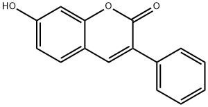 7-羟基-3-苯基-2H-苯并吡喃-2-酮 结构式
